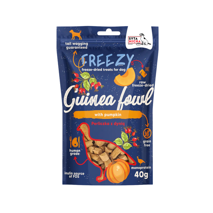 Syta Micha FREEZY Liofilizowane przysmaki dla psa Perliczka z dynią 40g
