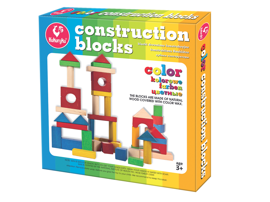 Kukuryku Colorful wooden construction blocks