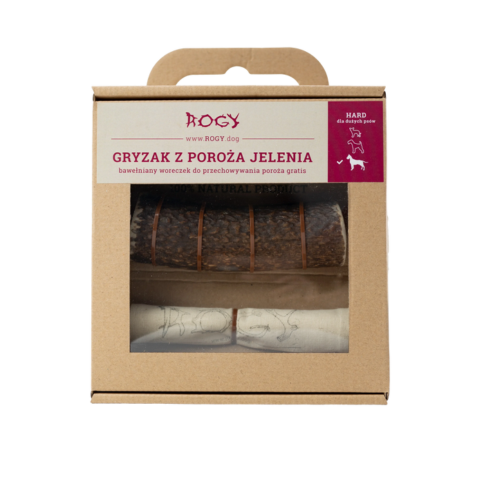 Rogy gryzak z poroża jelenia dla dużych psów 210g