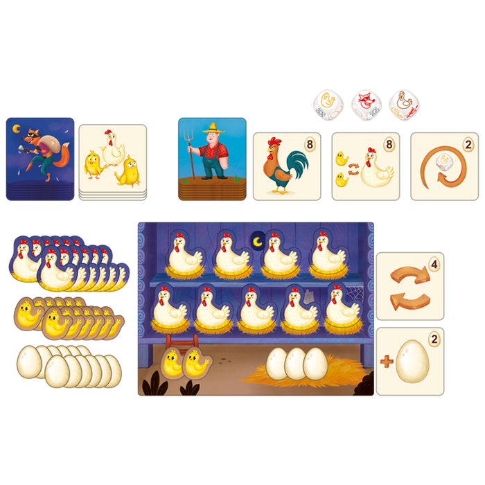 Kukuryku gra planszowa Pełny kurnik powrót lisa