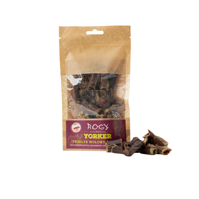 Rogy yorker przełyk wołowy okrągły 80g